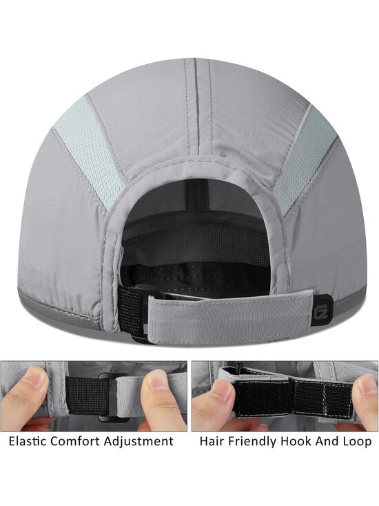 〽️Women Gray Reflective Folding Hat Design UPF 50+ Sun Protection Sport Hats main image 5